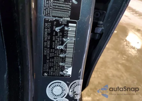 2004 BMW 530 I z USA, uszkodzony, nr VIN WBANA73584B058383